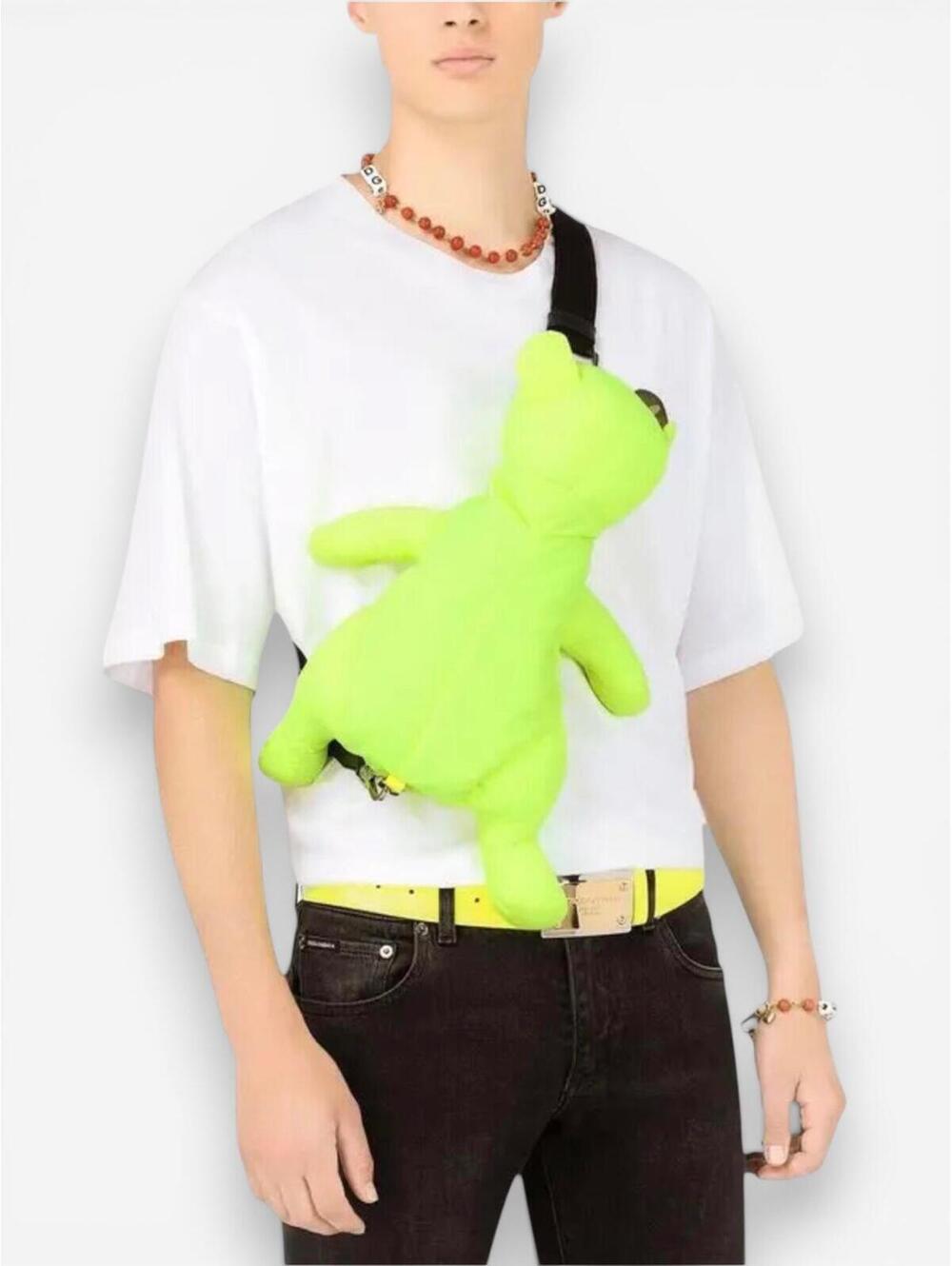 Dolce & Gabbana Teddy Bear Neon Green Belt Bag | Unisex | NWT - Picture 1 of 9